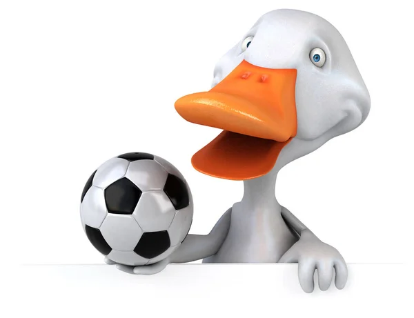 Spaß Cartoon Figur Mit Ball Illustration — Stockfoto