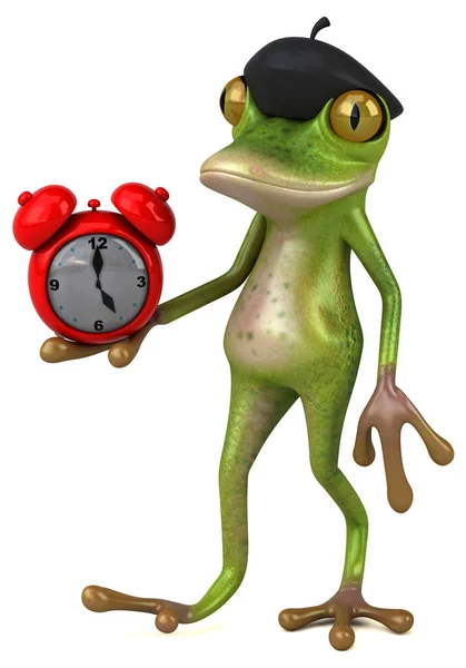 Fun Cartoon Character Alarm Clock Illustration — Stock Photo, Image