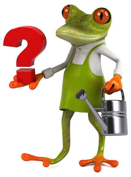 Fun Cartoon Character Question Illustration — Stock Photo, Image