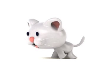 Kedi çizgi film karakteri - 3d animasyon eğlenceli 