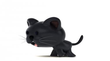 Kedi çizgi film karakteri - 3d animasyon eğlenceli 