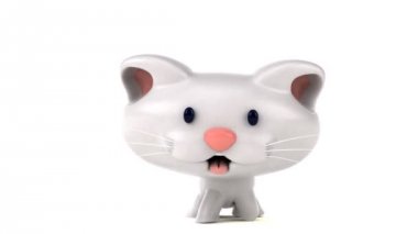 Kedi çizgi film karakteri - 3d animasyon eğlenceli 