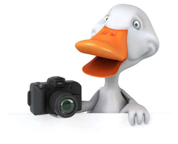 Fun Cartoon Character Camera Illustration — Stock Photo, Image