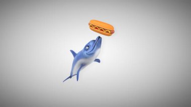 Hotdog - 3d animasyon ile eğlenceli yunus 