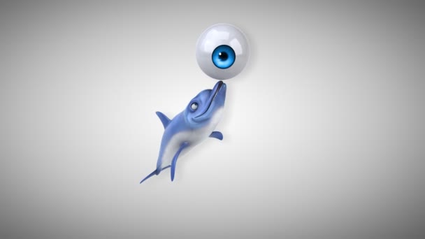 Personagem Desenho Animado Engraçado Com Olho Animação — Vídeo de Stock