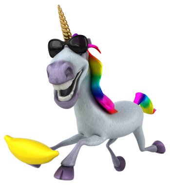 Muz - 3d çizim ile eğlenceli çizgi film karakteri