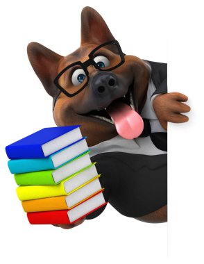 Eğlenceli çizgi film karakteri ile - 3d çizim kitapları