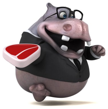 Et - 3d çizim ile eğlenceli çizgi film karakteri