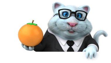 Eğlenceli kedi - 3d çizim