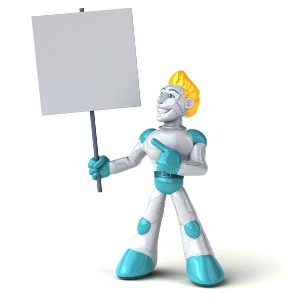 Personaje Dibujos Animados Robot Ilustración — Foto de Stock