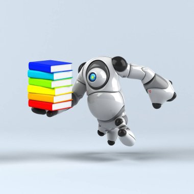 Eğlenceli çizgi film karakteri ile - 3d çizim kitapları