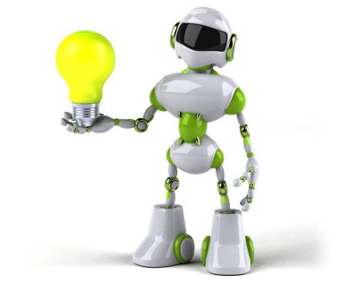 Eğlenceli at çizgi film karakteri lambalı - 3d çizim