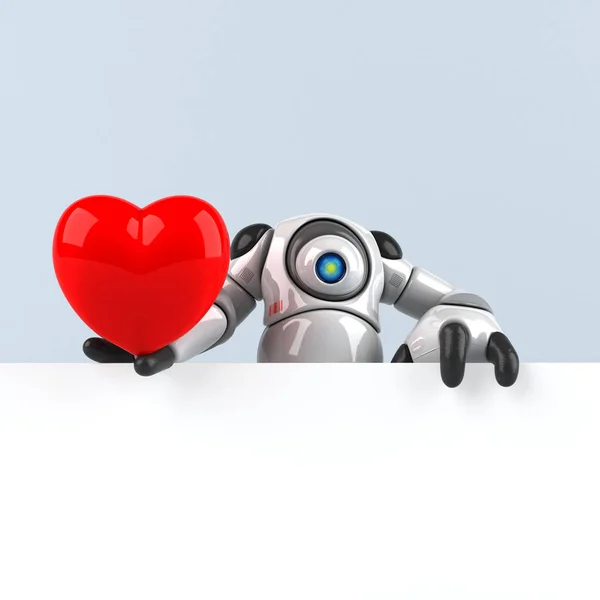 Fun Cartoon Character Heart Illustration — Stock Photo, Image