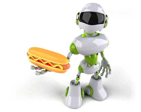Fun Cartoon Character Hotdog Illustration — Stock Photo, Image