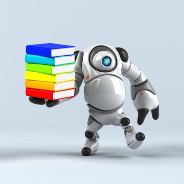 Eğlenceli çizgi film karakteri ile - 3d çizim kitapları