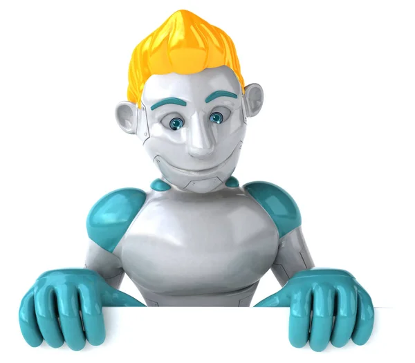 Personagem Desenho Animado Robô Ilustração — Fotografia de Stock