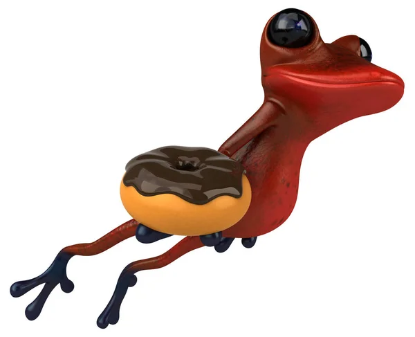 Fun Cartoon Character Donut Illustration — Stock Photo, Image