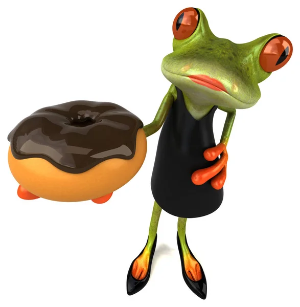 Fun Cartoon Character Donut Illustration — Stock Photo, Image