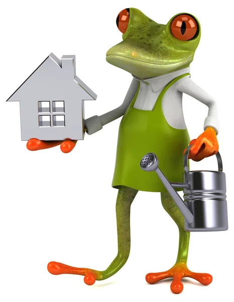 Fun Cartoon Character House Illustration — Stock Photo, Image