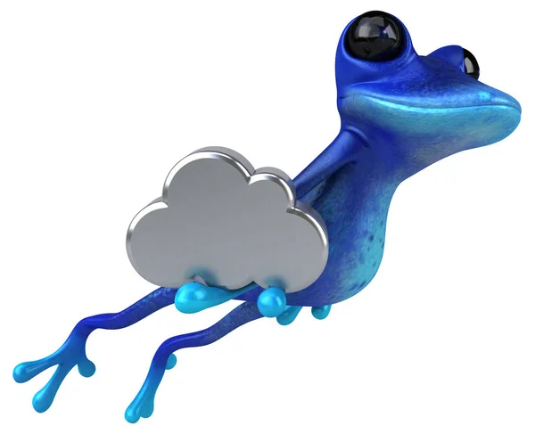 Leuk Personage Met Cloud Illustratie — Stockfoto