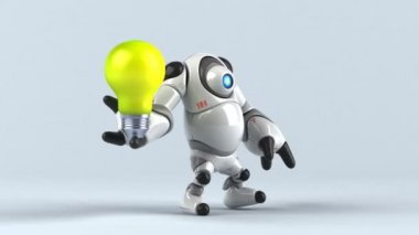 Büyük robot karakter - 3d animasyon çizgi film 