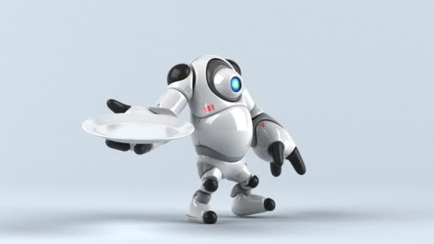 ロボット保持板 3Dアニメーション — ストック動画