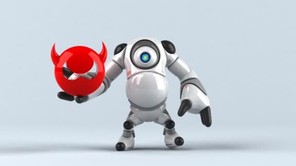 携带病毒的机器人 3D动画 — 图库视频影像