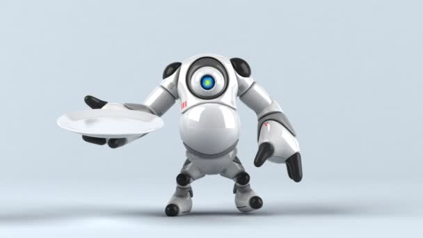 Roboter Halteplatte Animation — Stockvideo