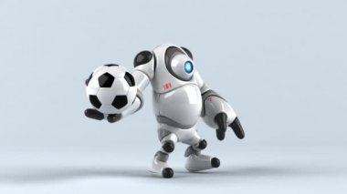 Robot topu tutuyor - 3D animasyon 