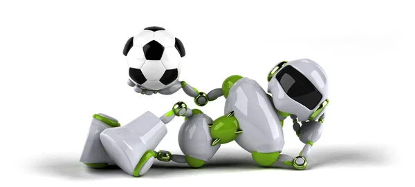 Robot Holding Ball Illustration — Stock Photo, Image