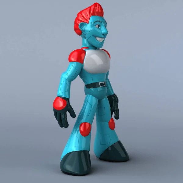 Personaje Dibujos Animados Robot Rojo Ilustración — Foto de Stock