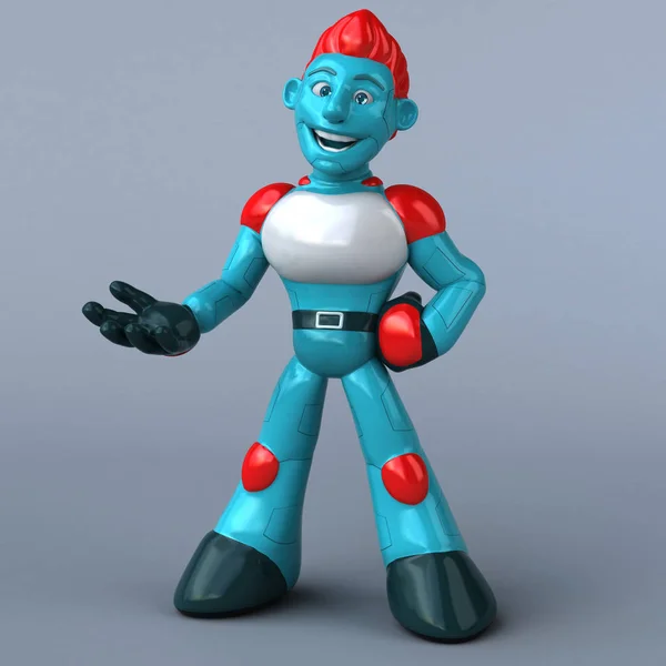 Czerwony Robot Cartoon Charakter Ilustracja — Zdjęcie stockowe