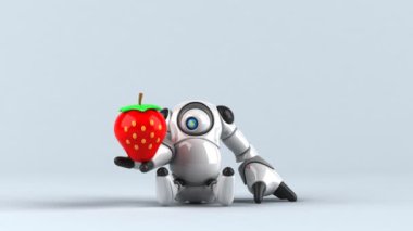 çilek - 3d animasyon tutan robot 