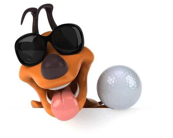 Funny Cartoon Character Ball Illustration — Stock Photo, Image