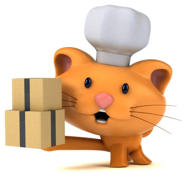 Funny Cartoon Character Boxes Illustration — Stock Photo, Image