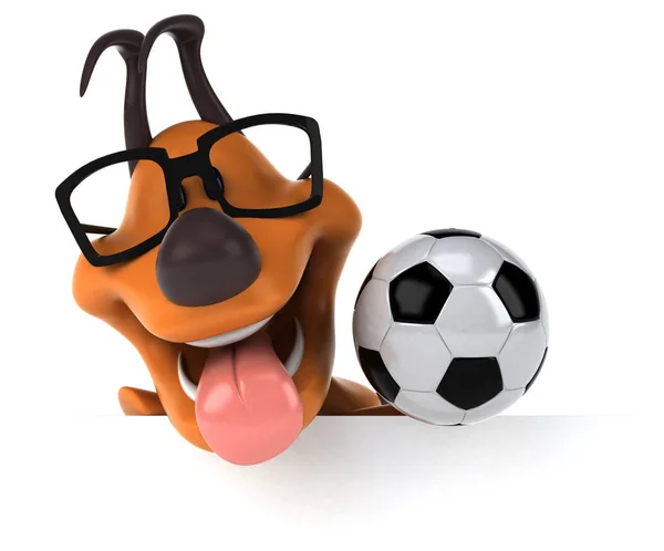 Lustige Cartoon Figur Mit Ball Illustration — Stockfoto