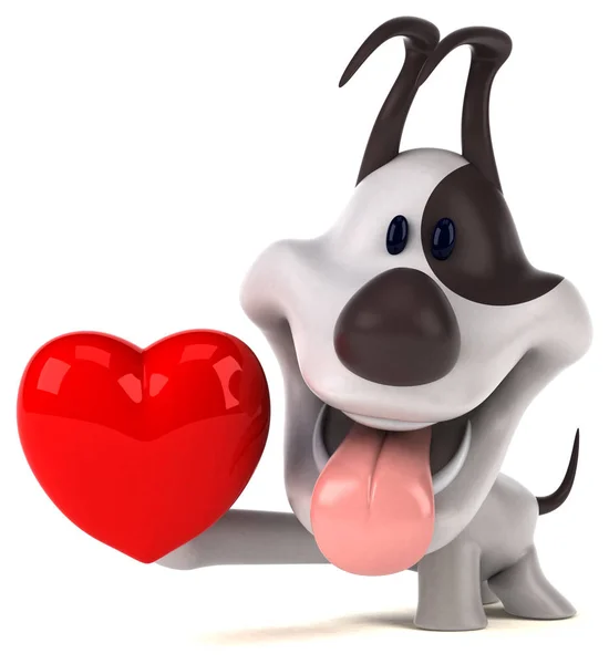 Funny Cartoon Character Heart Illustration — Stock Photo, Image