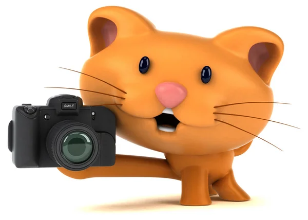 Funny Cartoon Character Camera Illustration — Stock Photo, Image
