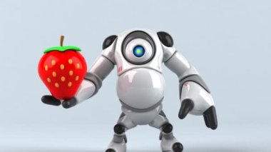 çilek - 3d animasyon tutan robot 