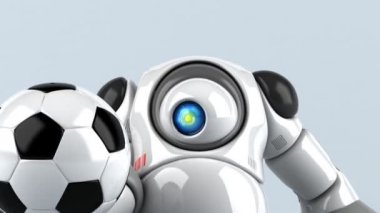 Robot topu tutuyor - 3D animasyon 