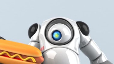 Sosisli komik çizgi film karakteri - 3 boyutlu animasyon 