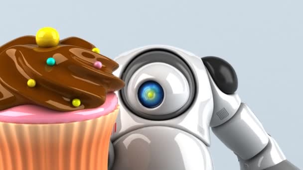 Διασκέδαση Κινούμενα Σχέδια Χαρακτήρα Cupcake Animation — Αρχείο Βίντεο
