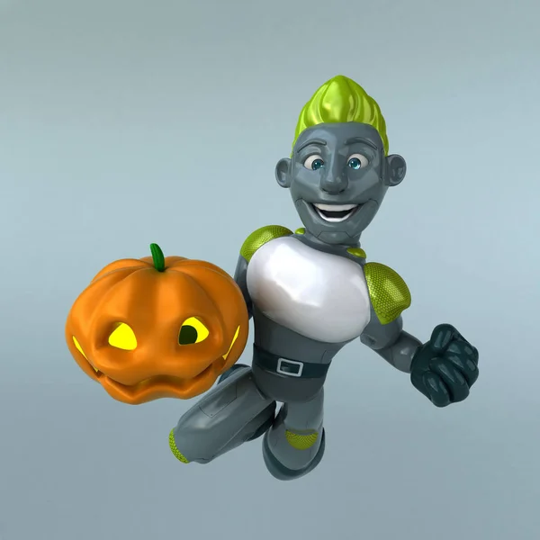 Funny Cartoon Character Pumpkin Illustration — Stock Photo, Image