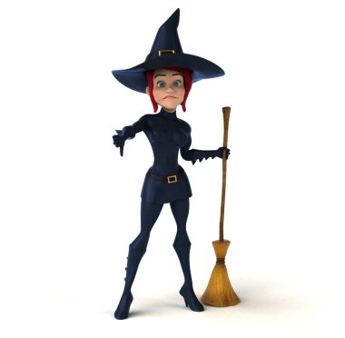 Seksi cadı karakter - 3d çizim