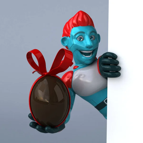 Funny Cartoon Character Egg Illustration — Stock Photo, Image