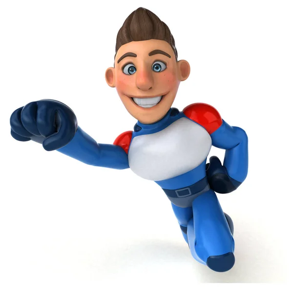 楽しい現代のスーパーヒーローキャラクター 3Dイラスト — ストック写真