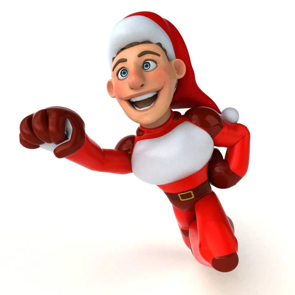 Divertimento Super Babbo Natale Illustrazione — Foto Stock