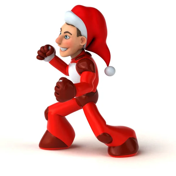 Szórakoztató Super Santa Claus Illusztráció — Stock Fotó