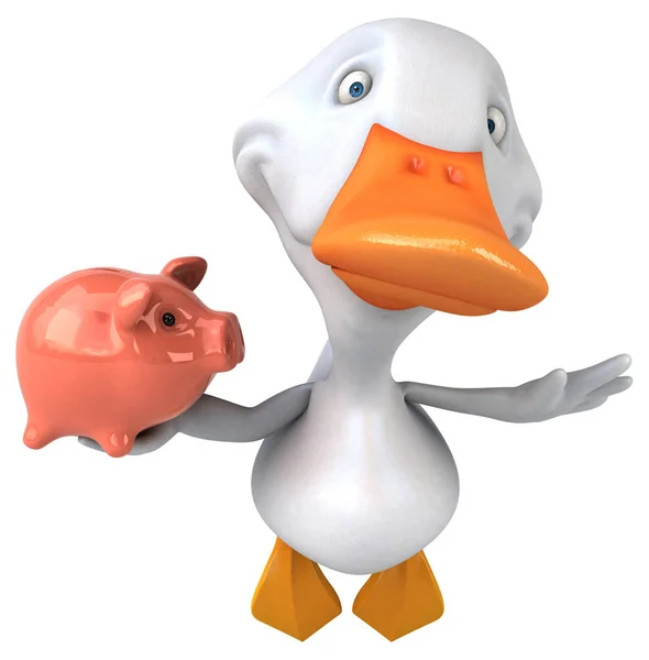 Fun Cartoon Character Piggy Bank Illustration — Stock Photo, Image