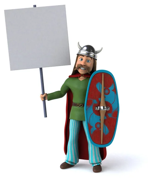 Gallië Warrior Karakter Illustratie — Stockfoto